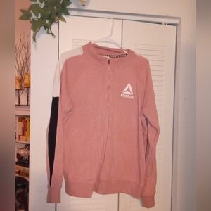 Reebok Pink Half-Zip Sweatshirt